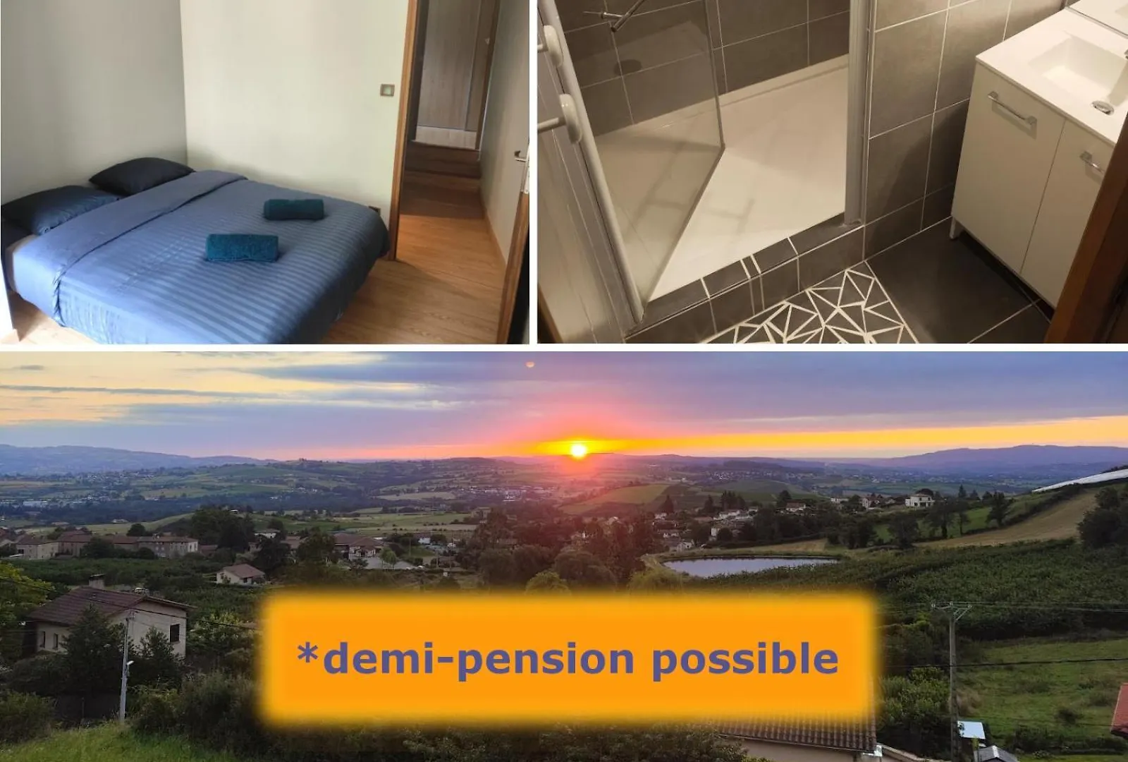 Chambre Avec Salle De Bain Privative - Literie Qualite - Calme - Simplicite Saint-Romain-de-Popey